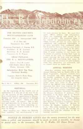 The B.C. Mountaineer 1926 April cover